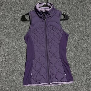 Lululemon Fluff Off Vest Women's Tag 4 Goose Down Insulated Vest Purple Full Zip